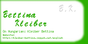 bettina kleiber business card